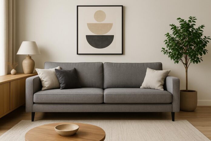 decorating ideas with gray sofa